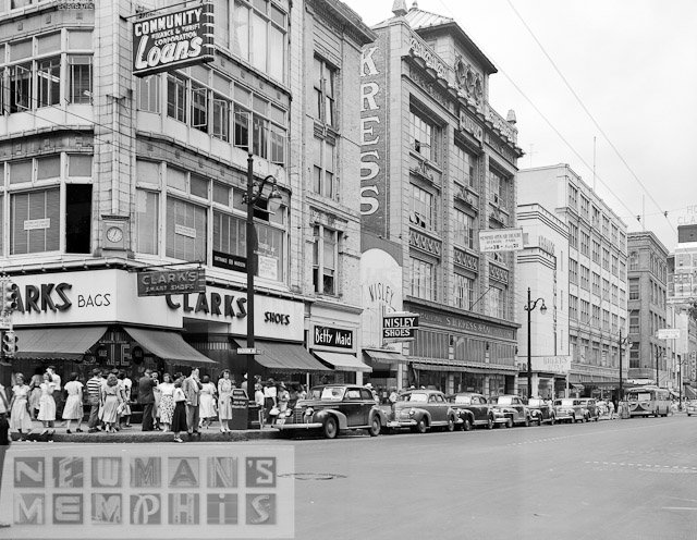 Main Street and Madison (northwest view), 1951